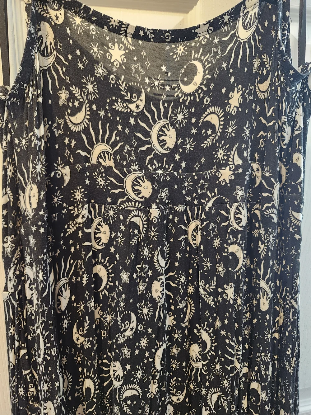 Torris Black and White Celestial Print Maxi Dress - Women's,Torrid 3 = 3X - Picture 3 of 4